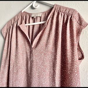 LOFT Blouse Dusty Pink Mauve